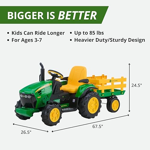 Miniatura 2 de Peg Perego John Deere Ground Force Tractor con remolque