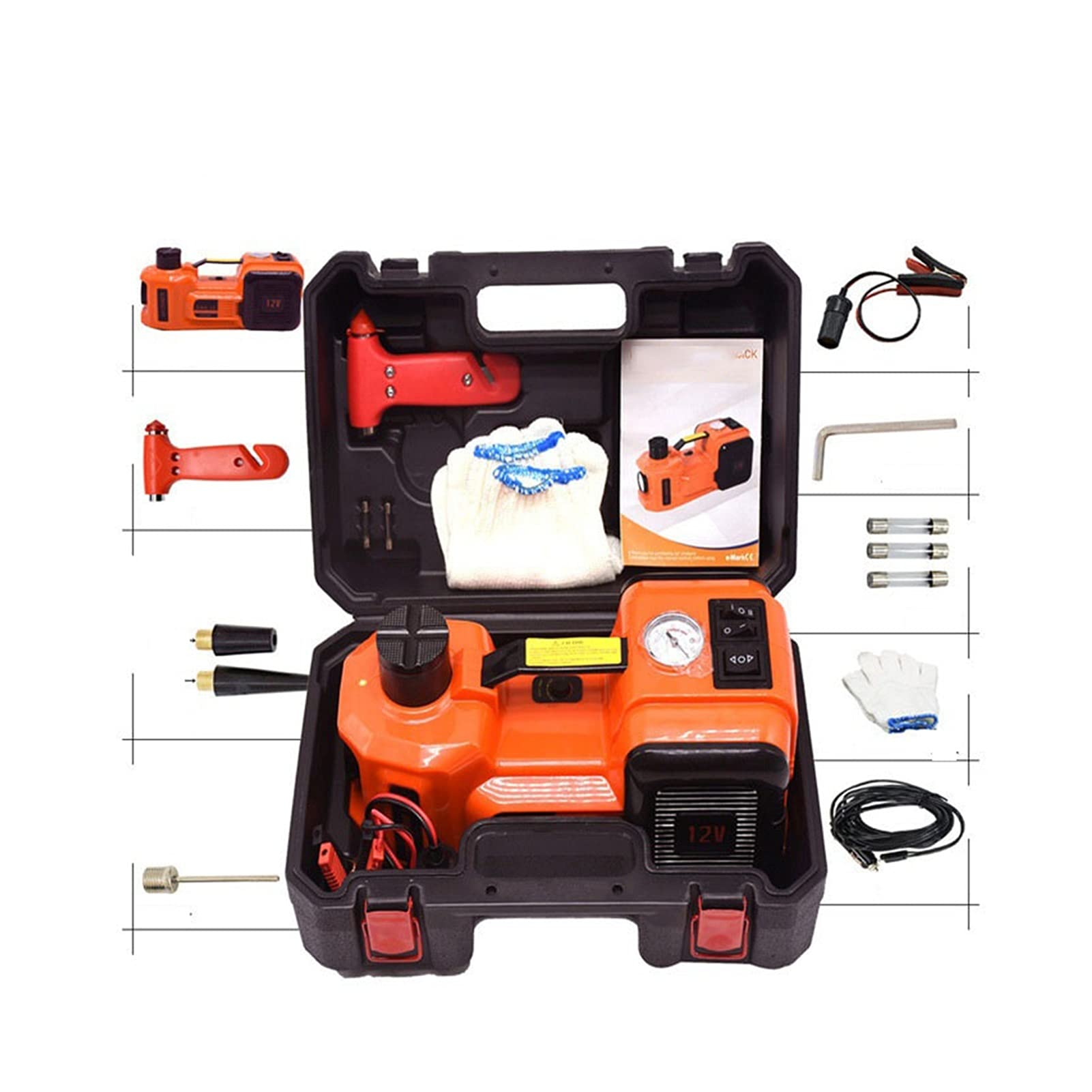 Podnośnik hydrauliczny, Elektryczny hydrauliczny jack sprzęt pojazdu 12 V 5T Przenośne narzędzie do naprawy samochodów 45cm