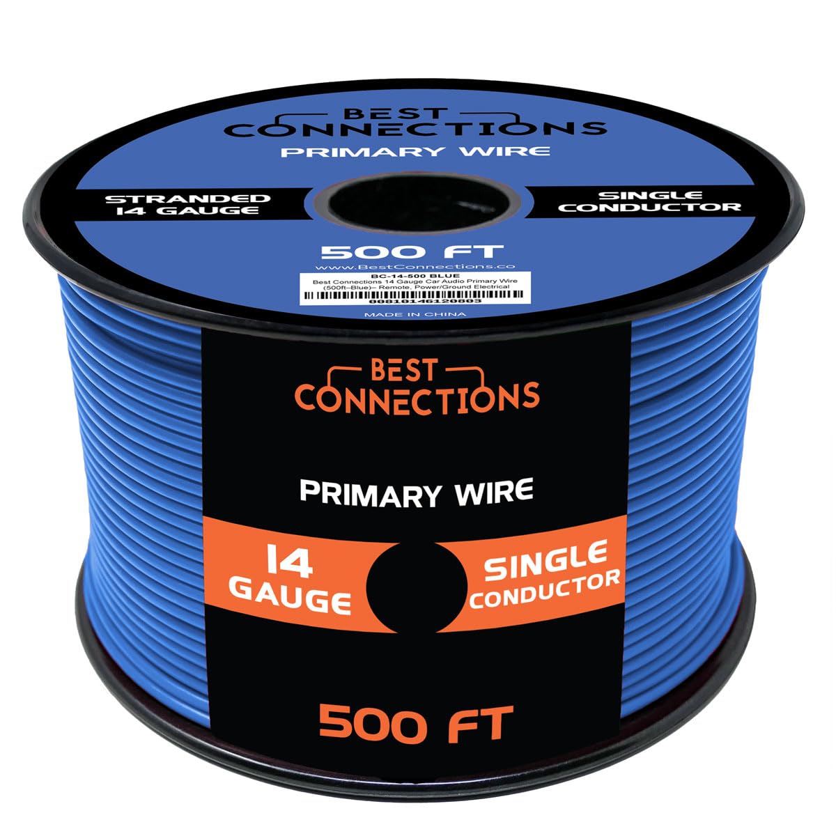 BEST CONNECTIONS Automotive Primary Wire - 500ft (Various Color Options) | Ideal for Trailer, Speaker, and Lighting Circuits | Durable Primary/Remote,