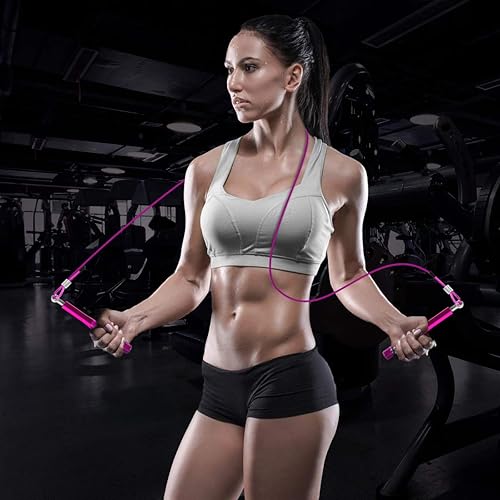 Miniatura 3 de Cuerda de saltar de velocidad para entrenamiento, ejercicio de fitness, cuerda de saltar ajustable para adultos, para hombres, mujeres, niños, niñas