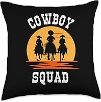 Vista 4 de Cowboy Squad Sunset Western Cowboy Throw Pillow