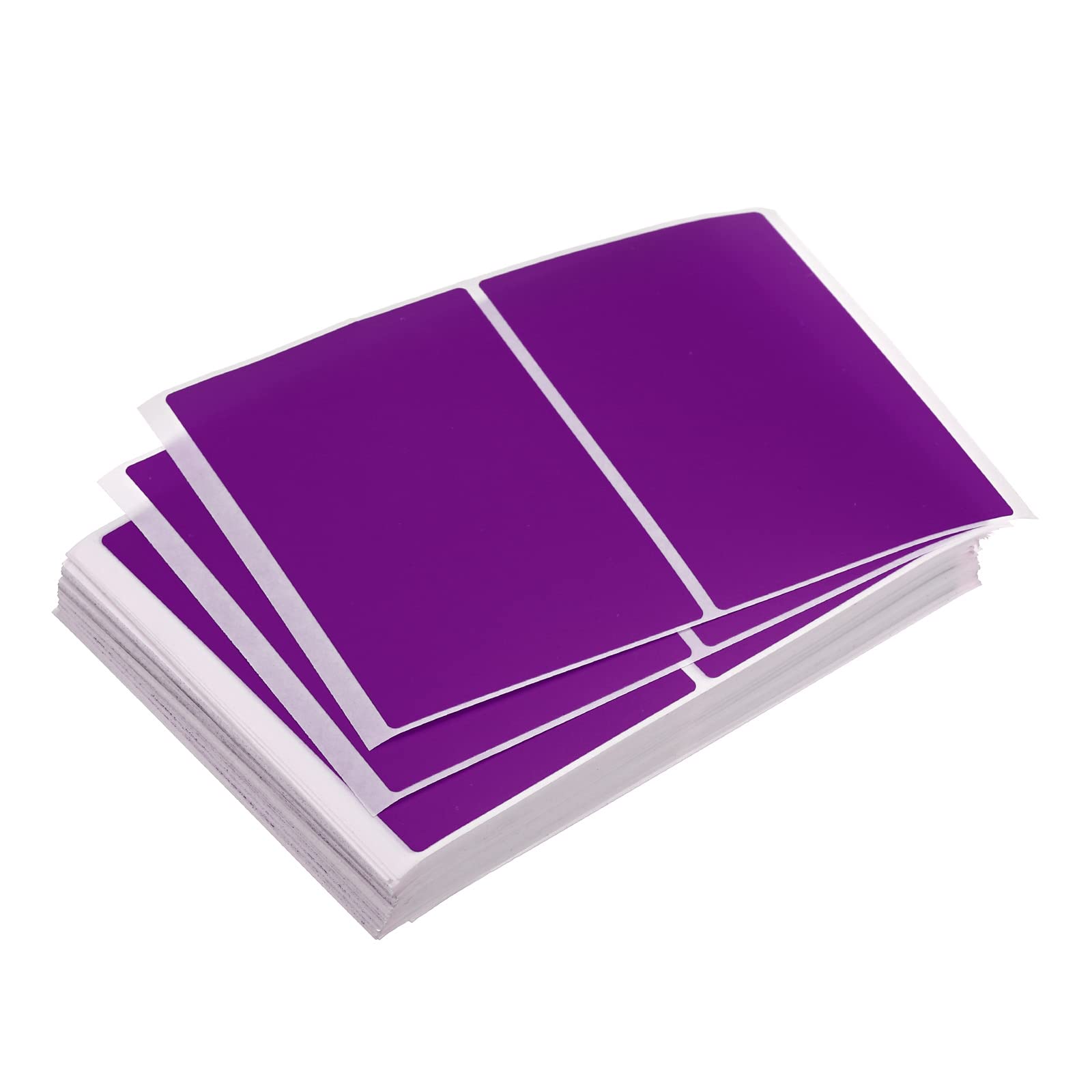 sourcing map Colored Rectangle Stickers, 200 Labels Color Code Sticker, 3x2 Inch Self Adhesive Purple for Folder, Jar, Drawer