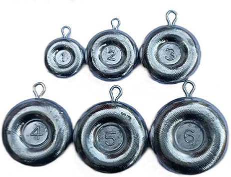 Fishing Disc Sinkers Weights Disc Sinker Fishing Sinkers Weights for Saltwater Catfishing Trolling Surf Tackle 25pcs
