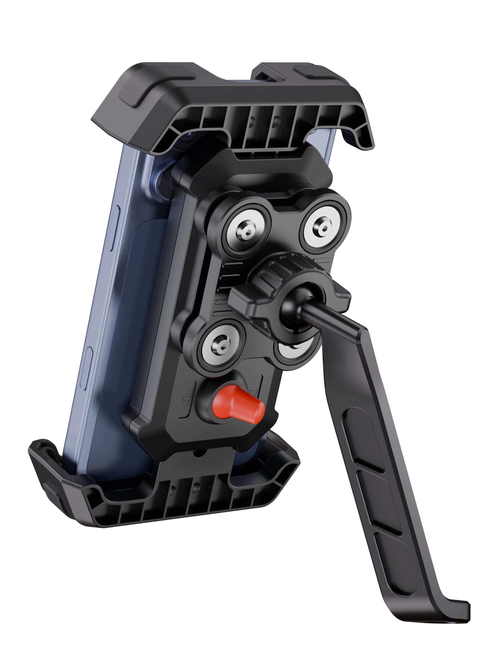 Grefay Support Téléphone Moto Support Telephone Scooter[Double Amortissement des Vibrations] Support Téléphone pour Rétroviseur Moto avec Rotation à 360° pour Smartphone de 5,1-6,8 Pouces