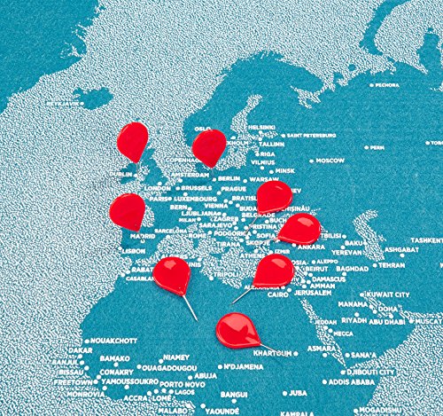 PALOMAR Pin Mondo Mini - Mappa Mondo 77 x 48 cm