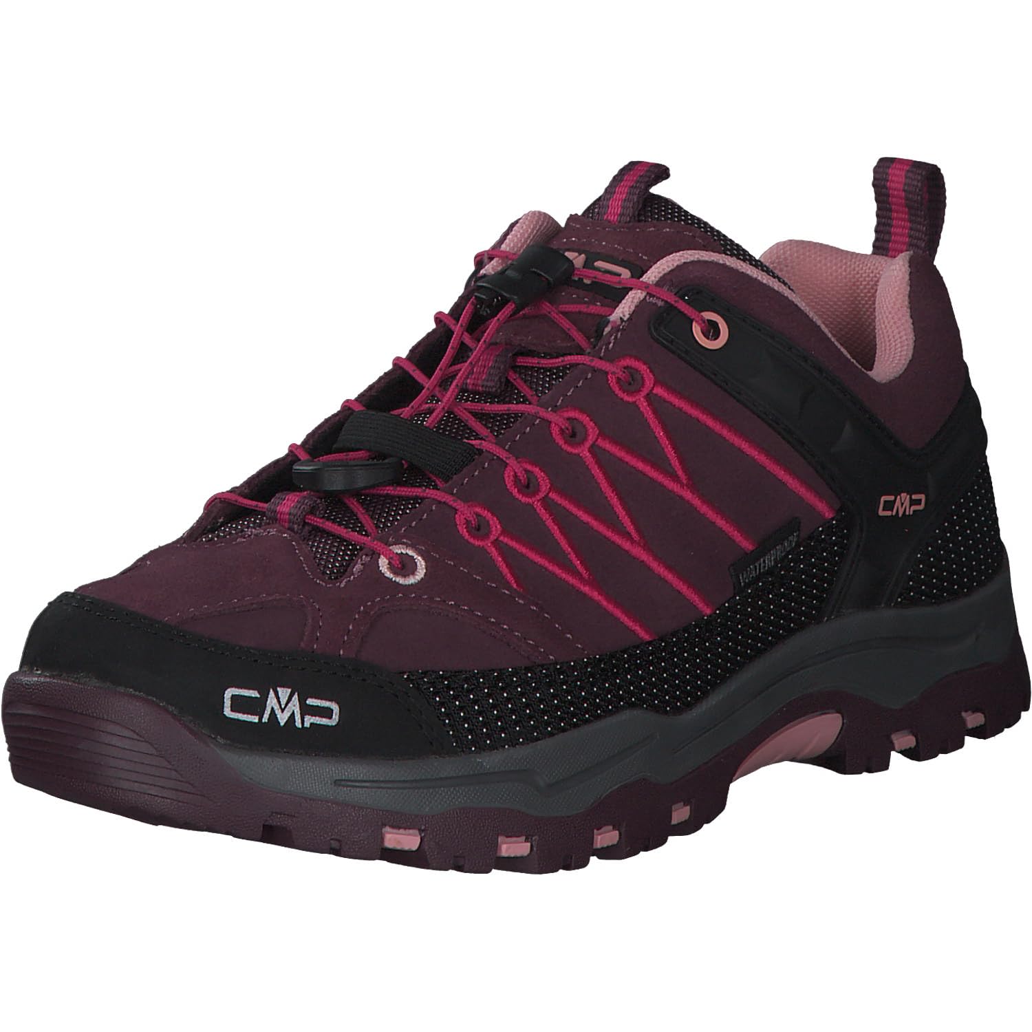 CMP Kids Rigel Low Trekking Shoes WP, Plum-Peach, 11.5 UK
