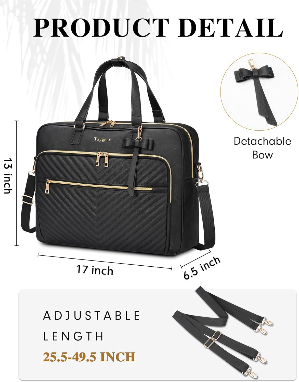 Amazon.com: Taygeer 17 Inch Laptop Bag for Women  display picture 3