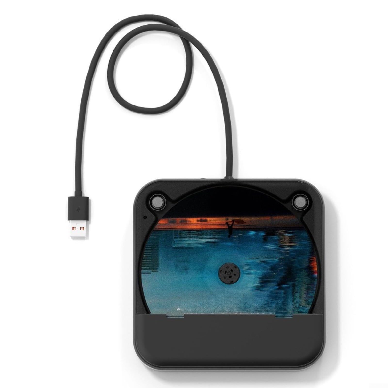 Lettore CD portatile per auto con porta USB AUX, funzione antiurto, formato MP3 WMA WAV, con telecomando, nero (bianco)