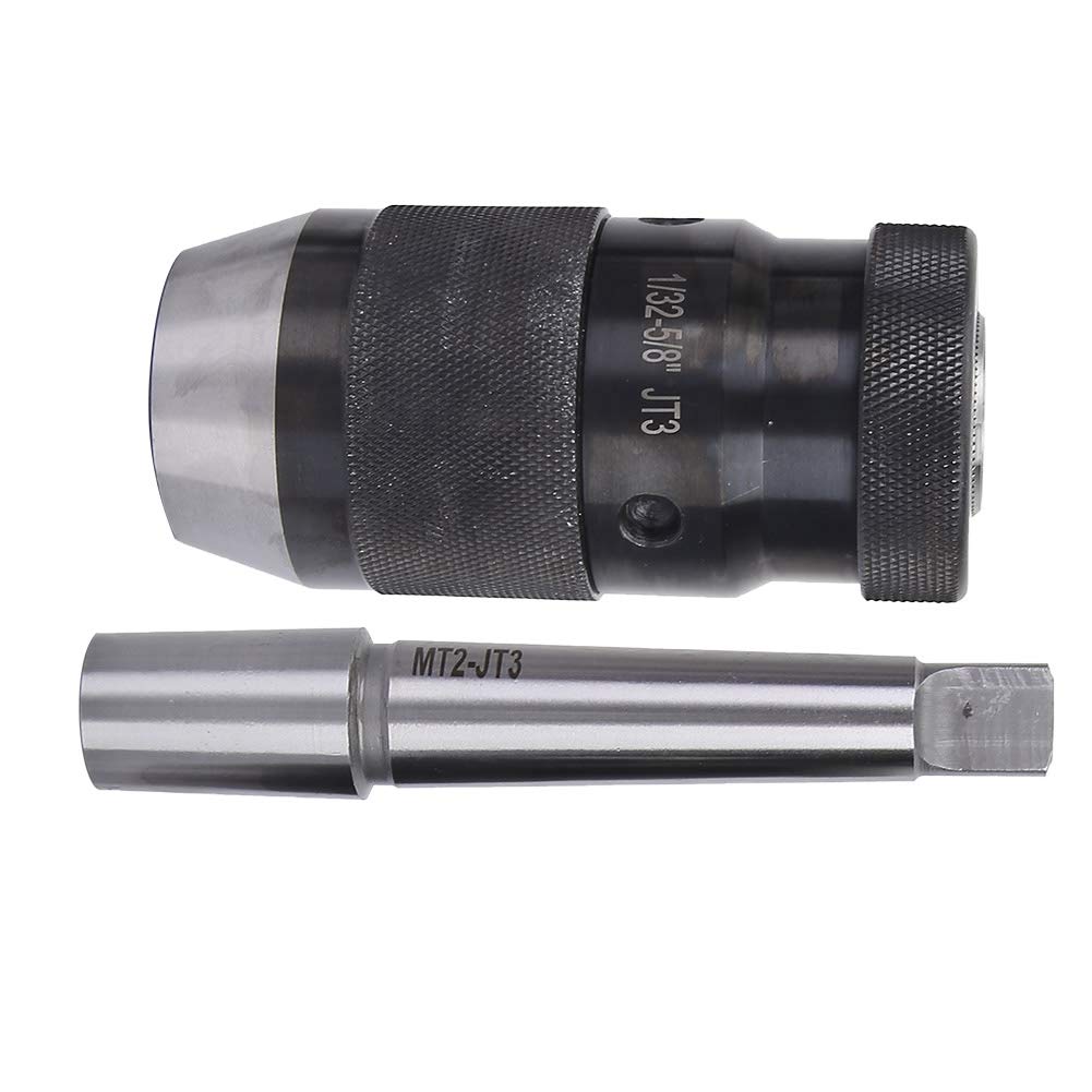 Mandrino autoserrante, 1/32 5/8 "Mandrino autoserrante serie JT3 Pro & JT3-MT2 Attacco con codolo cilindrico CNC Adatto per tornio/fresatura CNC, Trapano a colonna