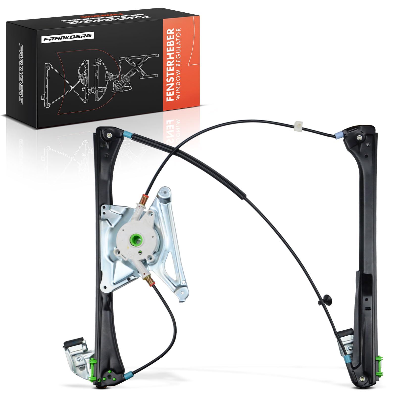 Frankberg Elevalunas Mecanismo elevalunas Eléctrico sin Motor Delantero derecho Sin placa 4/5-Puerta Compatible con A4 8D2 A4 Avant 8D5 B5 Replace# 8D0837462