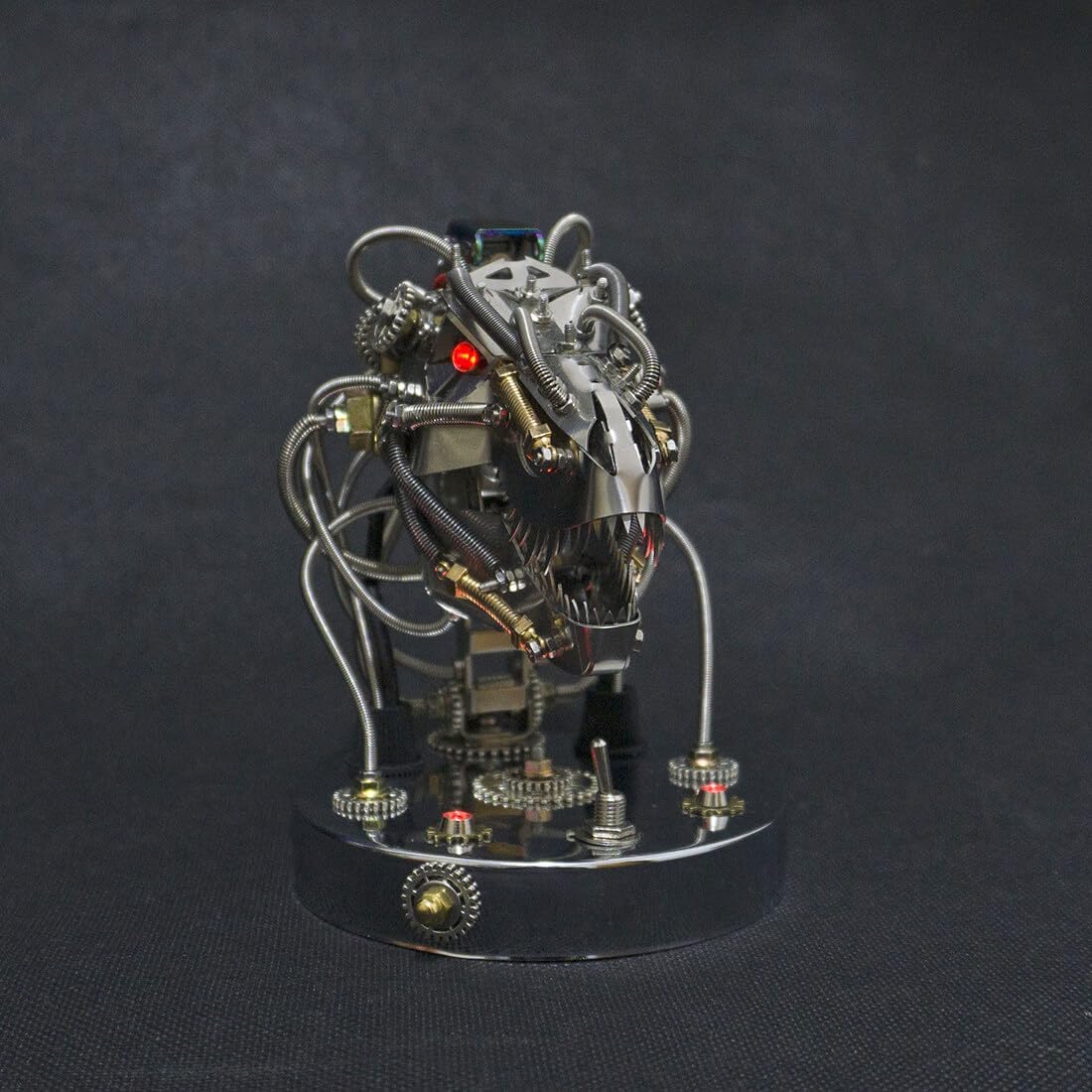 3D Metal Puzzle, Mechanical Moving Dinosaur Head Model, Puzzle DIY Craft Kit, Great Gifts for Teens and Adults (180+PCS)