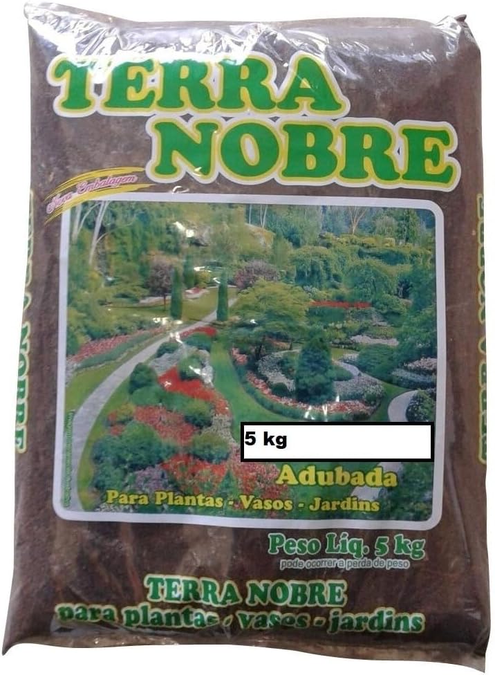 Saco de Terra Nobre Adubada 5kg - Horta - Plantas - Jardim - Vaso...