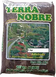 Saco de Terra Nobre Adubada 5kg - Horta - Plantas - Jardim - Vasos - Suculenta