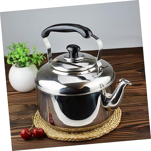 Miniatura 5 de Zerodeko Zumbando Hervidor de té para acampar, tetera hirviendo, botella de agua de metal, hervidor de agua de acero inoxidable, olla de hervidor de