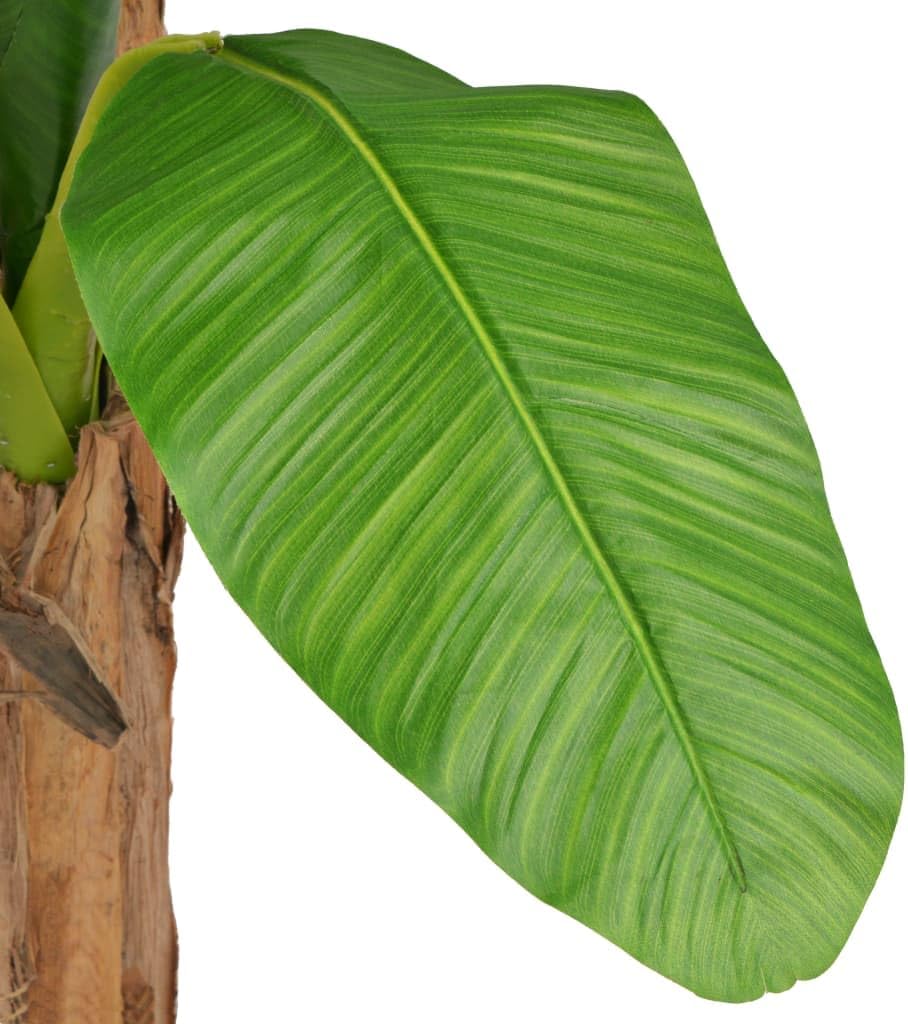 vidaXL - Artificial Banana Tree with Pot, Indoor Greenery, Real Wooden Stems & Plastic Leaves, Easy Assembly, 98.4" Tall, Suitable for Office Décor