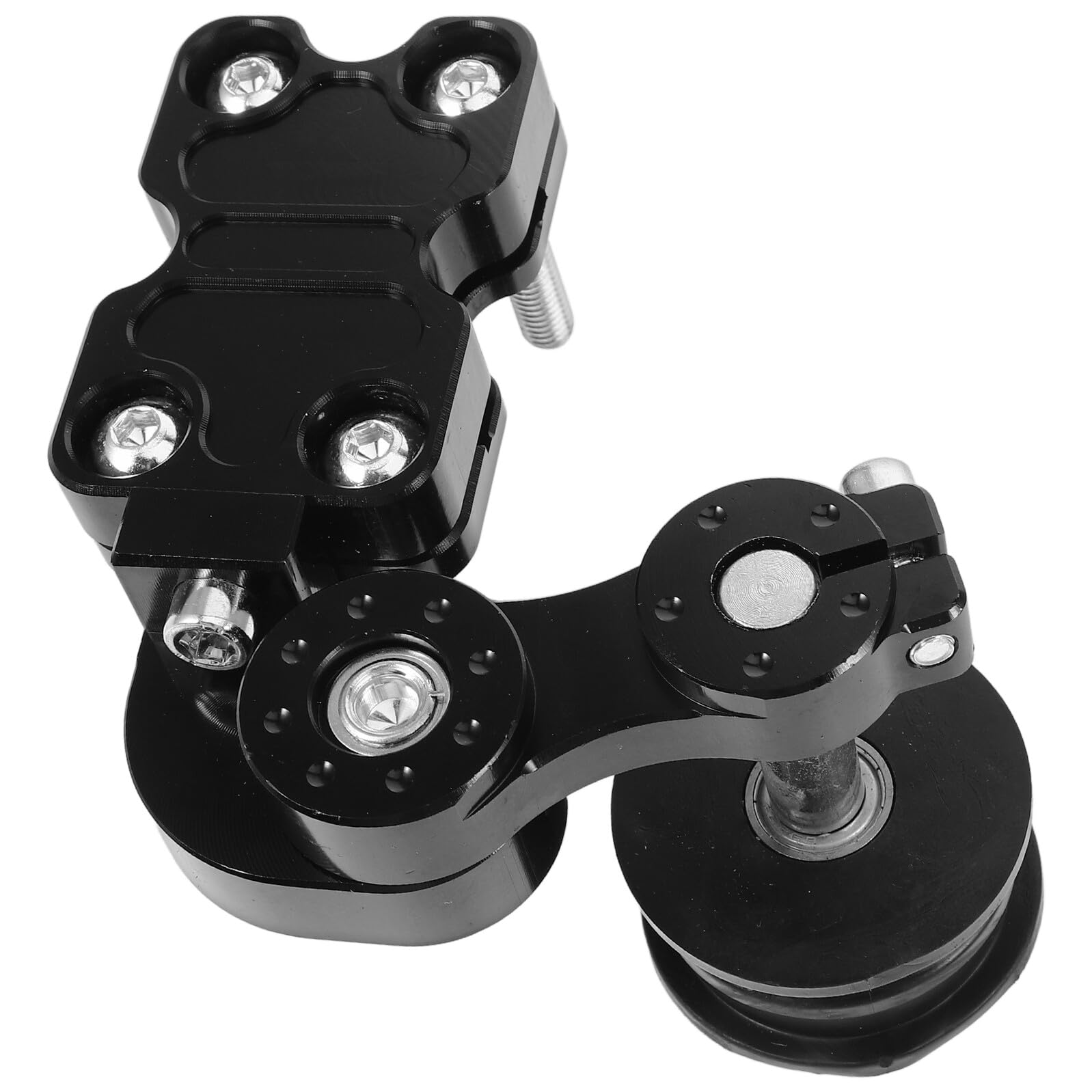 ibasenice Kettenspanner für Motorräder Kettenrollenführung aus Aluminiumlegierung Kettenspanner-motorradführung Präzise Kettenspannungseinstellung Motorradteile Kompatibel