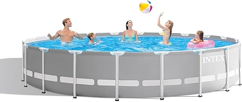 Vista 26 de Intex 26723EH - Juego de piscina prémium con marco en forma de prisma: 15 pies x 42 pulgadas, bomba de filtro de cartucho de 1000 gph, escalera