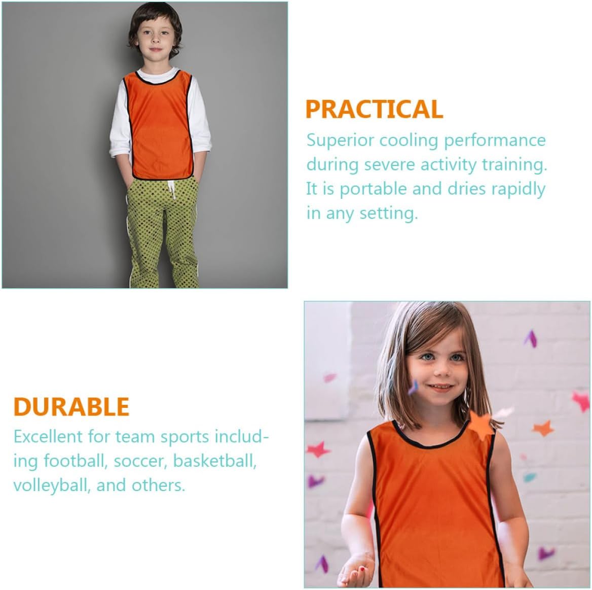 12Pcs Vibrant Colored Soccer Vests Breathable Professional Sports Pinnies for Boys Team Games Training Jerseys Lightweight Washable