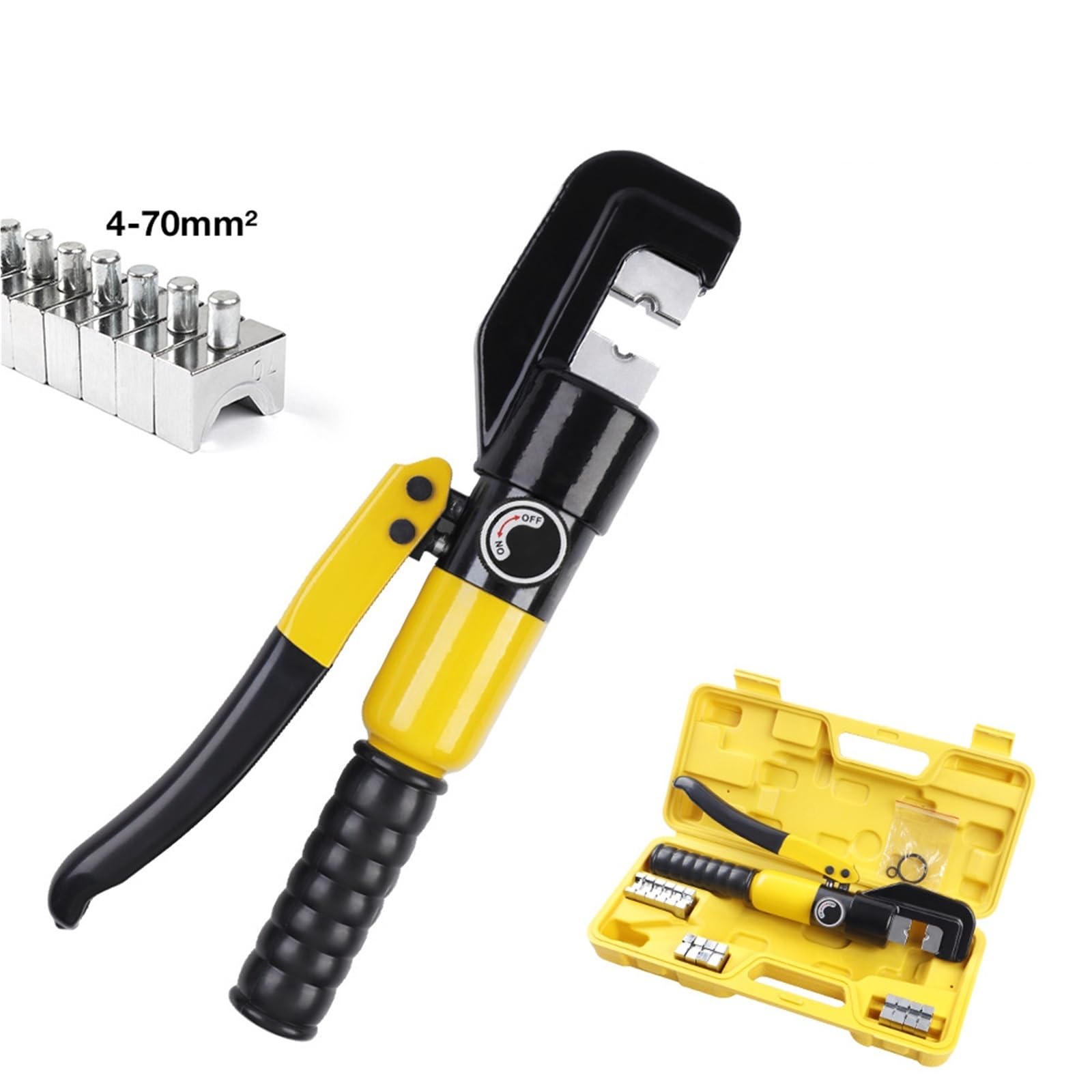 Hydrauliczne szczypce zaciskowe Szczypce Hydrauliczne 4-70 Mm² Do Użytku Domowego, Zaciskarki 10T, Narzędzia Samodzielnego Montażu, Kablowe Bezprzewodowe,do miedzi i aluminium