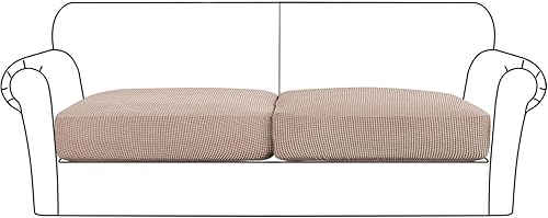 Vista 25 de Flamingo P Funda de cojín elástica de alta estiramiento para asiento de sofá, protector de muebles para sofá, funda de sofá suave y flexible