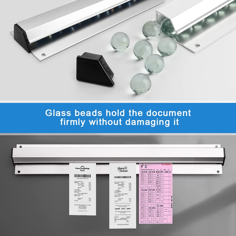 LAJUP 30CM Porte Bon De Commande Cuisine En Alliage D'Aluminium Support Bon De Commande Argent Porte Commande Restaurant Pince Porte-fiches Pince