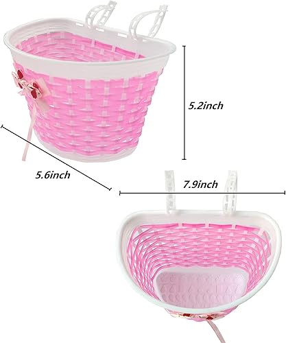 Miniatura 2 de Accesorios de decoración de bicicleta para niños, cesta de scooter de bicicleta, campana de bicicleta para niños, serpentinas y calcomanías de mango