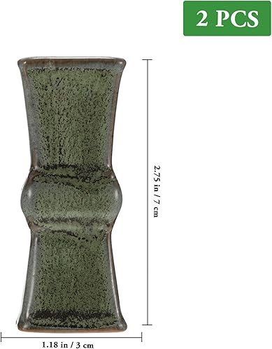 Miniatura 5 de Cabilock Mini jarrón de cerámica modelo de casa de muñecas, jarrón de flores, contenedor de plantas, decoración floral en miniatura, 2 uds