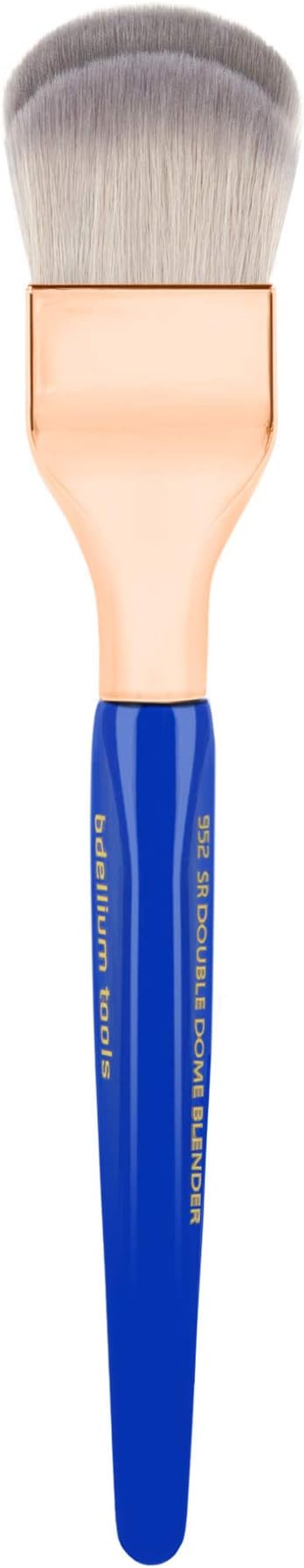 Professional Makeup Brush - Golden Triangle 952 Small Rounded Double Dome Blender - With All Vegan and Soft Synthetic Fibers, For Application & Blending (Blue, 1pc)