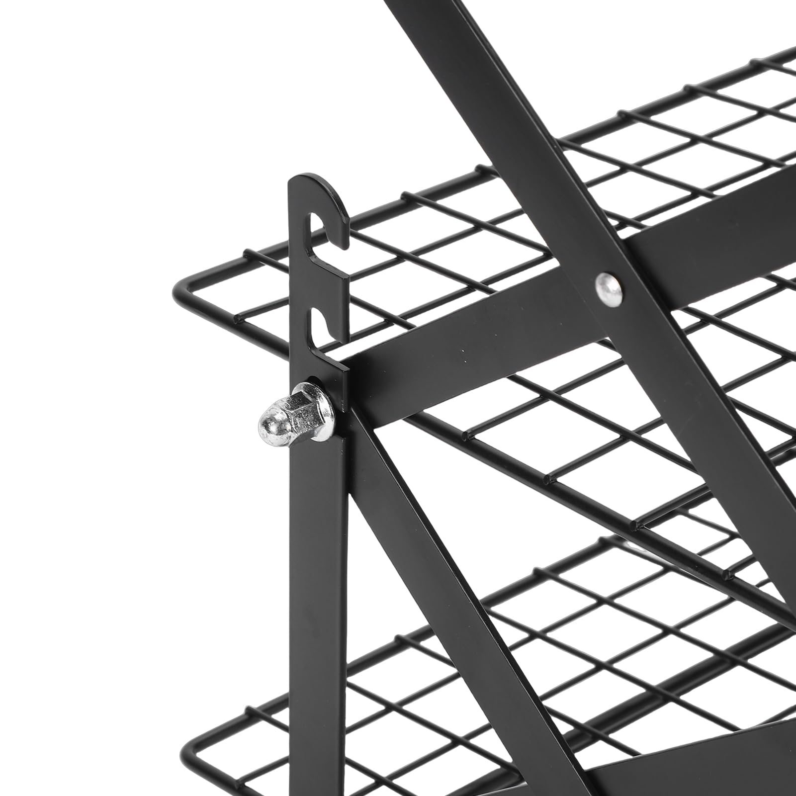Fdit Rejilla de Enfriamiento Plegable de 4 Niveles, Rejilla para Hornear de Alambre de Hierro para Galletas, Pasteles, Pan, Diseño Expandible que Ahorra Espacio para Almacenamiento