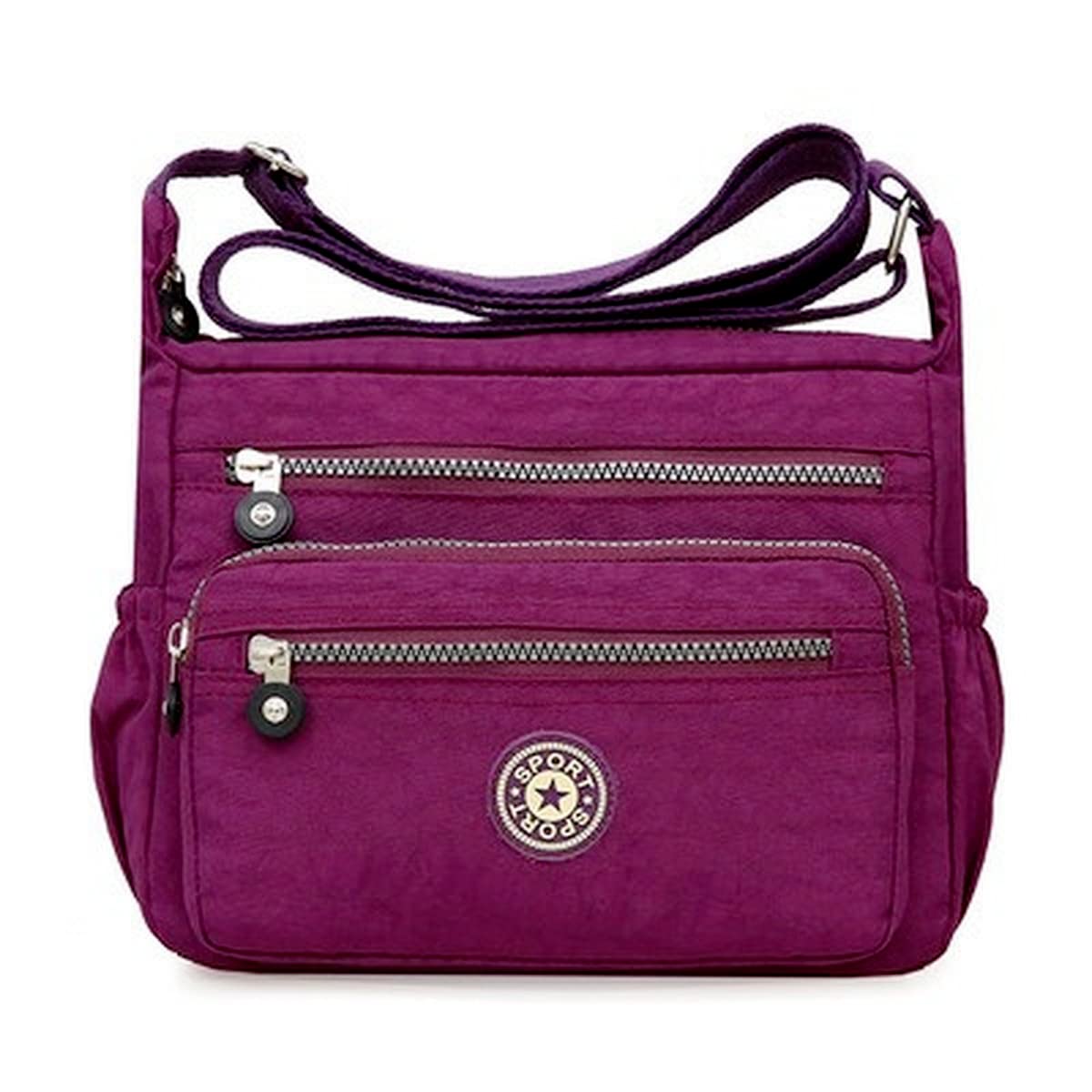 HUMLOIV Crossbody Bag for Women Waterproof Purse Shoulder Bag Multi Pocket Casual Messenger Bag Nylon Handbag