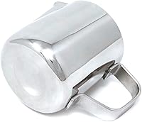 Vista 4 de Honbay 1 jarra de acero inoxidable para espumar leche con leche, jarra de café al vapor para expreso, capuchino, leche, crema, café con leche