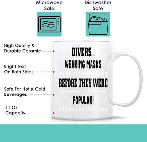 Miniatura 3 de Inspirational Gift Scuba Dive Gift, Graduation Day Surprise for Nephew - Funny Gift for Divers, 12 Oz Wine 11 Oz White Ceramic Coffee Mug