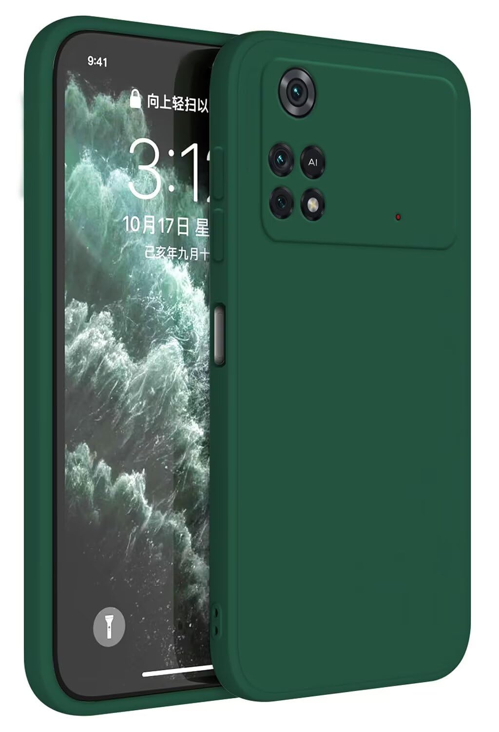 RankOne Custodia Compatibile con Redmi Note 13 Pro 4G / POCO M6 Pro 4G (6.67) Cover Case - Azzurro
