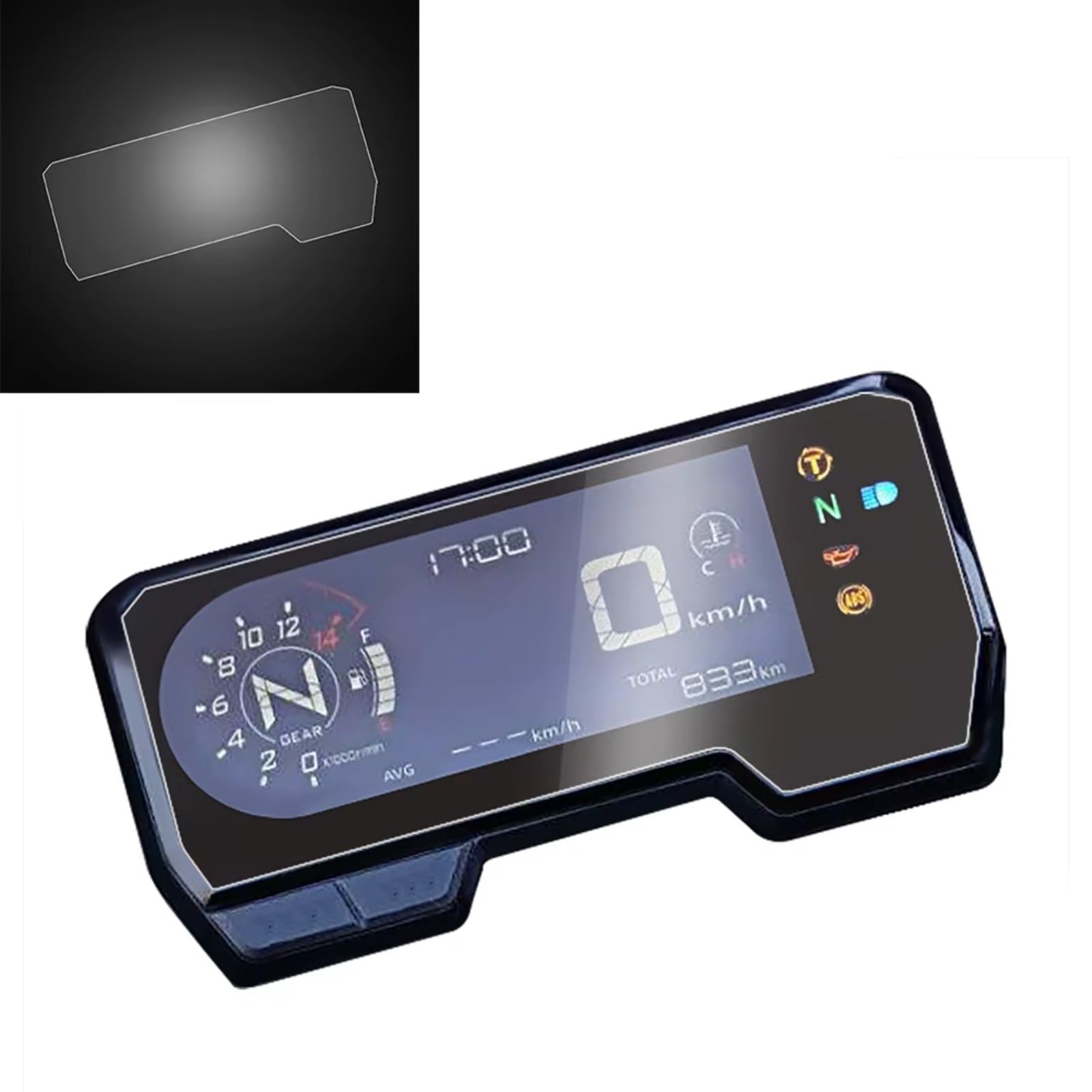 Moto Protection d'écran Compatible Avec CB500R Rayures Film De Protection D'écran Compteur Vitesse Moto(4 pcs)