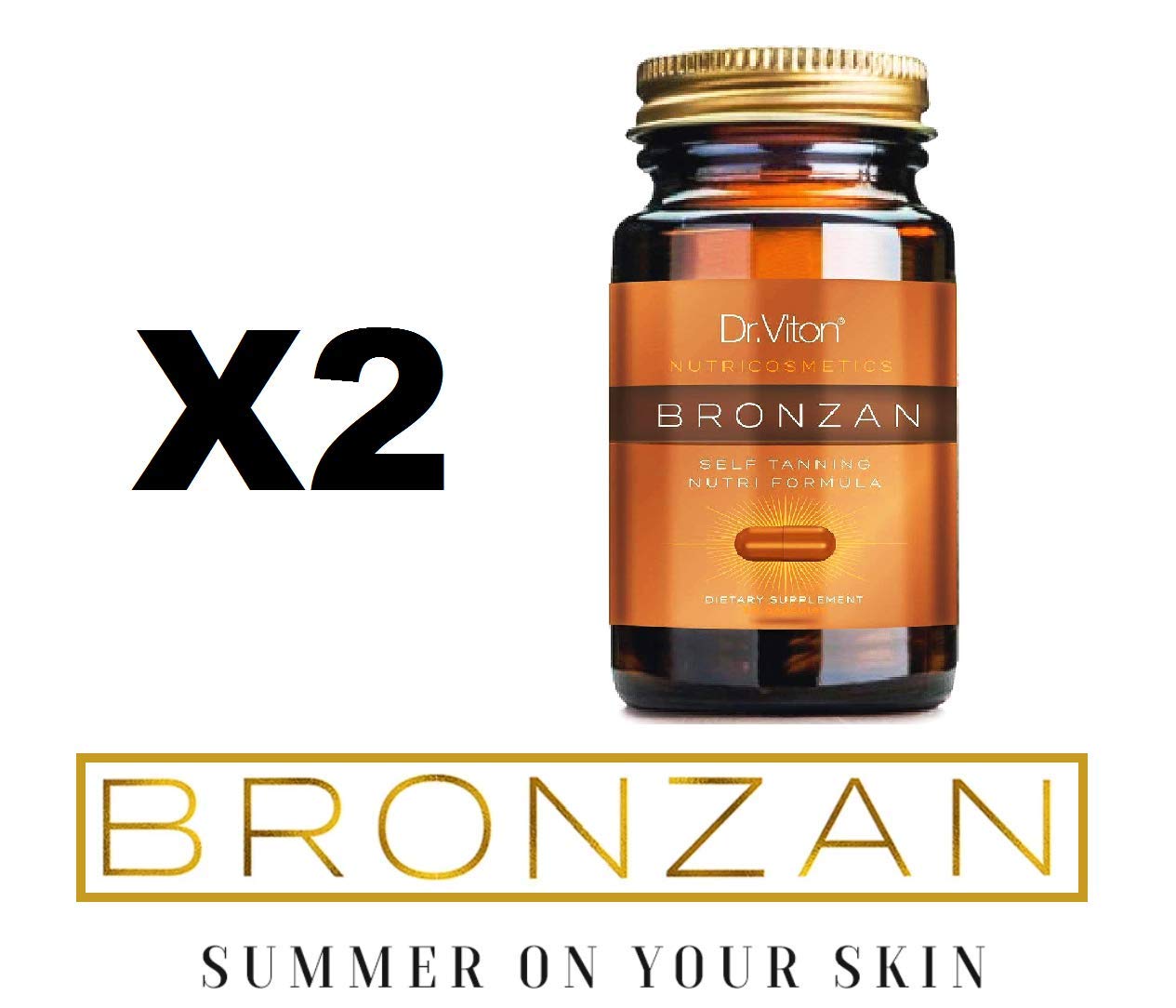 BUY 1 + GET 1 FREE DARK TAN SUMMER BEAUTY X60 TANNING PILLS FAST TANNING