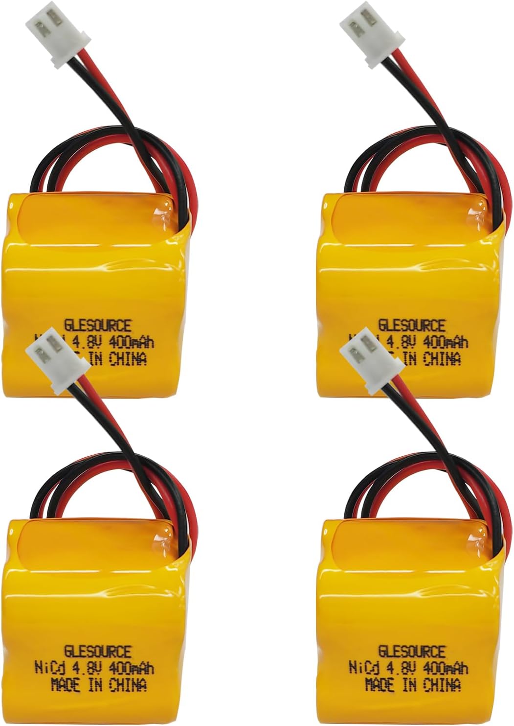 XUNTU D-2/3AA400MAH 4.8V Ni-CD Battery Replacement for MK Power MH29673, CUSTOM-196, Dantona BL93NC484, BST D-2/3AA400MAH, OSA162 ANIC1361 Exit Sign Emergency Light (4 Pack)