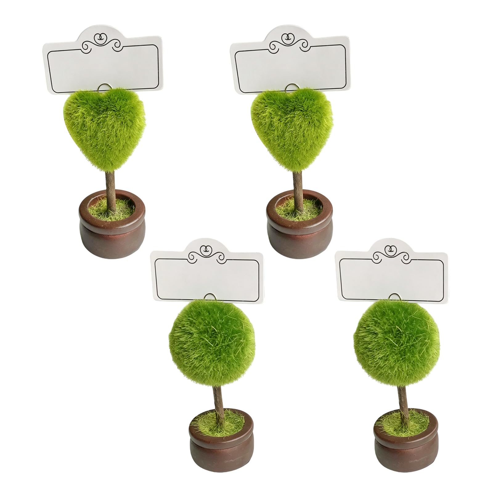 Piceioep Place Cards Stand with Green Plant Texture Name Card Stands for Corporate Event Decoration Celebratory Chair Place Marker
