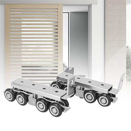 Miniatura 3 de 1 par de 8 ruedas para puertas correderas, piezas de repuesto, ruedas colgantes, rueda silenciosa para armario, armario, ducha, pista de piso