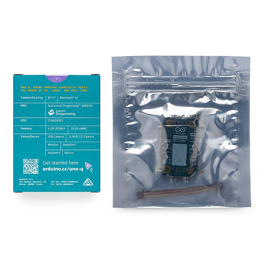 Arduino® UNO™ Q 4GB Modulino® Buttons Bundle: Interfaccia Utente Multi-Input