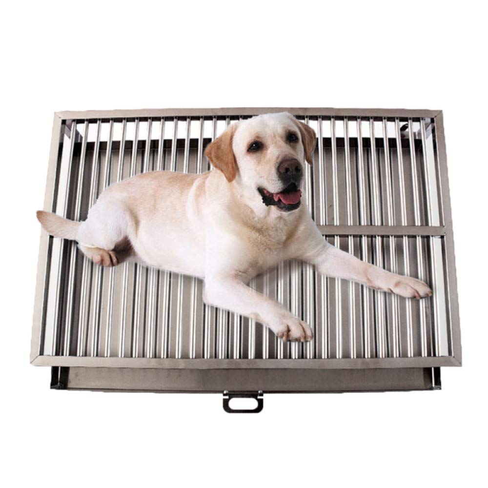 HYMY Dog Toilet, Pet Toilet 304 Stainless Steel Tray Large Capacity Urinal Training Potty Tray - Suitable For Large And Small Dogs