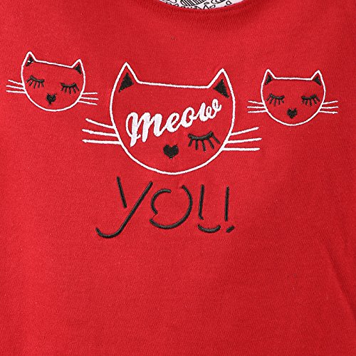 Image of Kid Girl's Red and White Color Top & Shorts Set