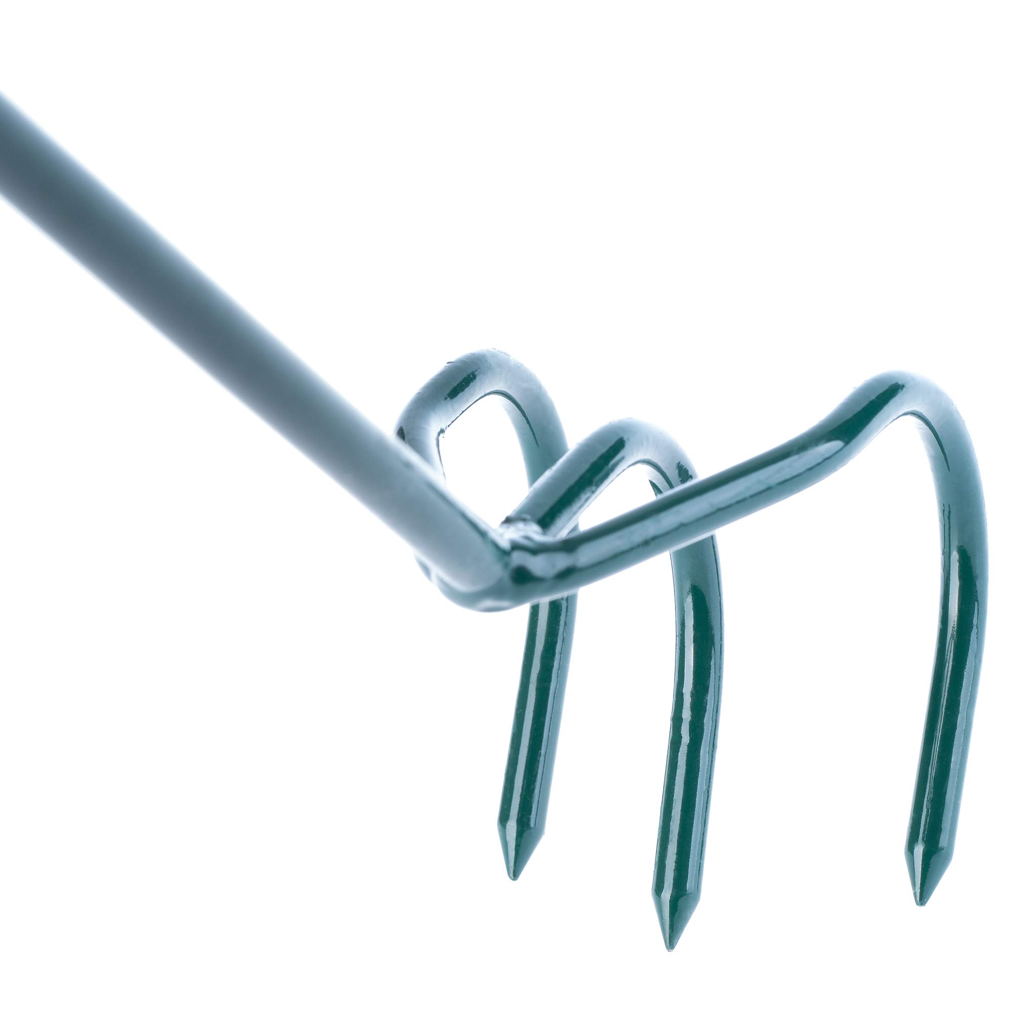KADAX Grubber à 3 Dents Petit col de Fleurs avec Manche en métal Accessoire de Jardin pour serrer Le Sol, cultivateur de Jardin pour Jardin 60cm Vert