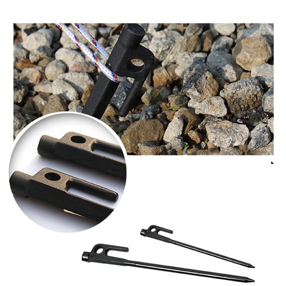Alomejor Picchetti 30CM 25CM Picchetti per Tende Zaino da Trekking per Terra Escursionismo Picchetti per Tenda da Campeggio Fissaggio 4 Pezzi