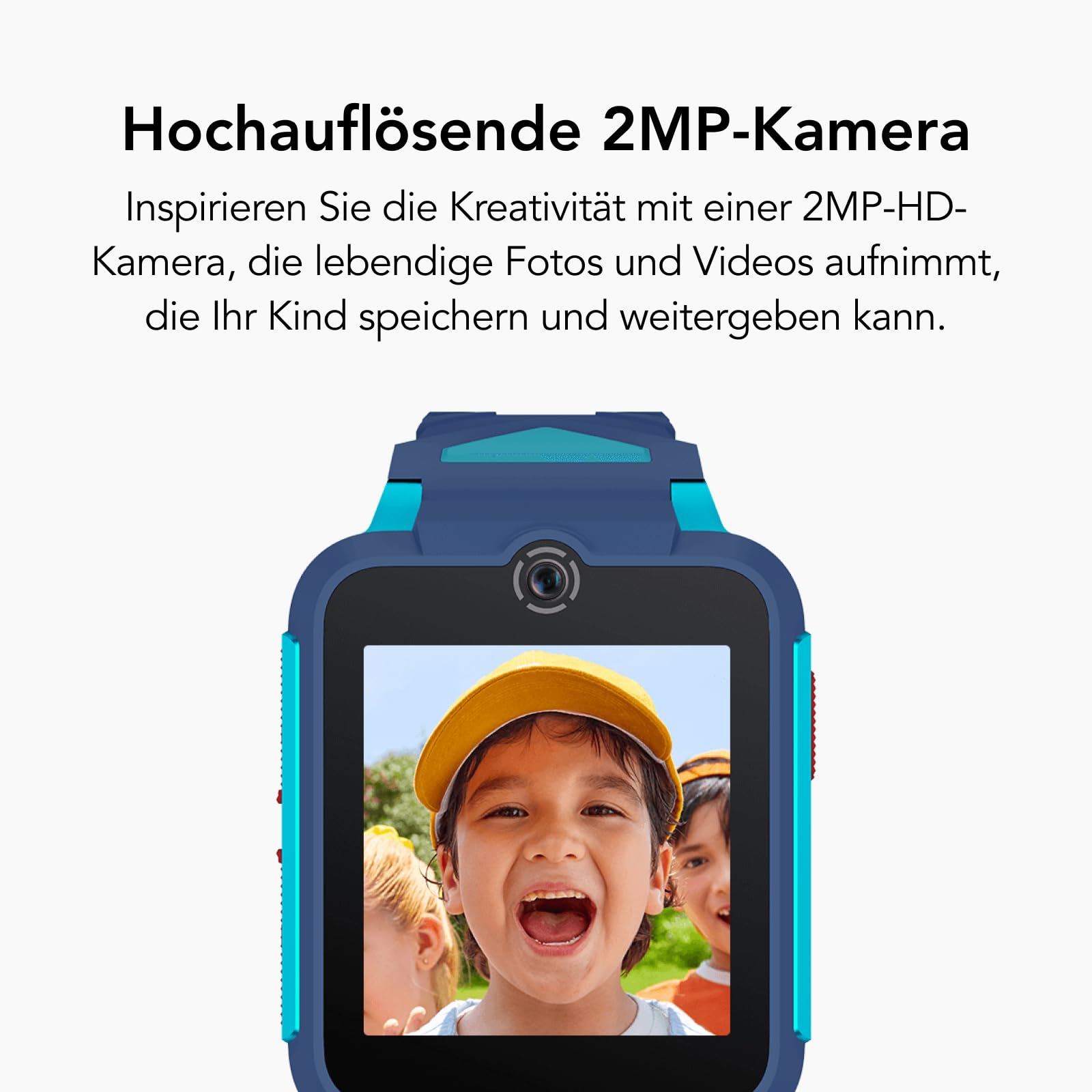 TCL 4G Video-Call-Smartwatch, GPS-Tracking, 2MP Kamera, Bis zu 7 Tage Akku, 1,54" Display, Aktivitäts-Tracking, Kinder-UI, SOS-Taste, Wechselband, Ohne SIM, Speed-Blau