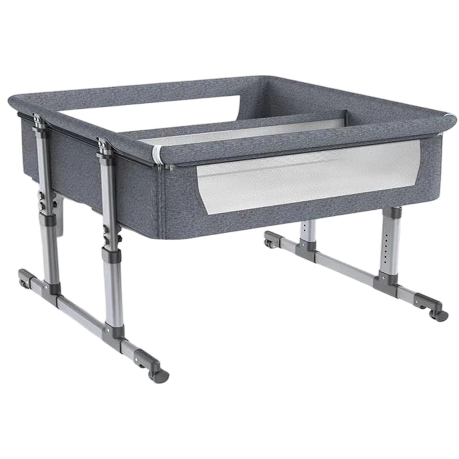 Lit Pliable,RéGlables En Hauteur, Berceau Cododo Pliable Grey-Foundation