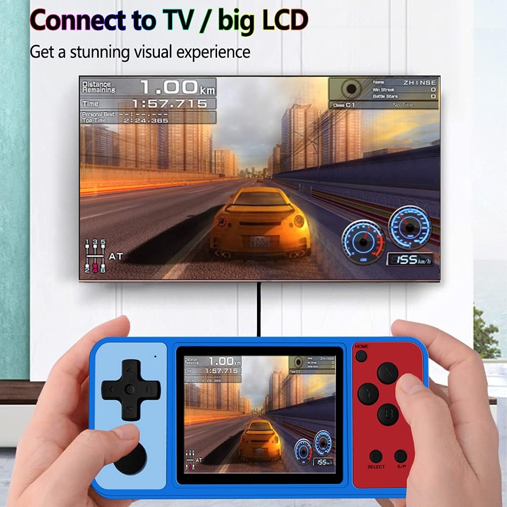 Great Boy Handheld Game Console for Kids Preloaded 380 Classic Retro Games with 3.0'' Color Display and Gamepad Rechargeable Arcade Gaming Player : Toys & Games