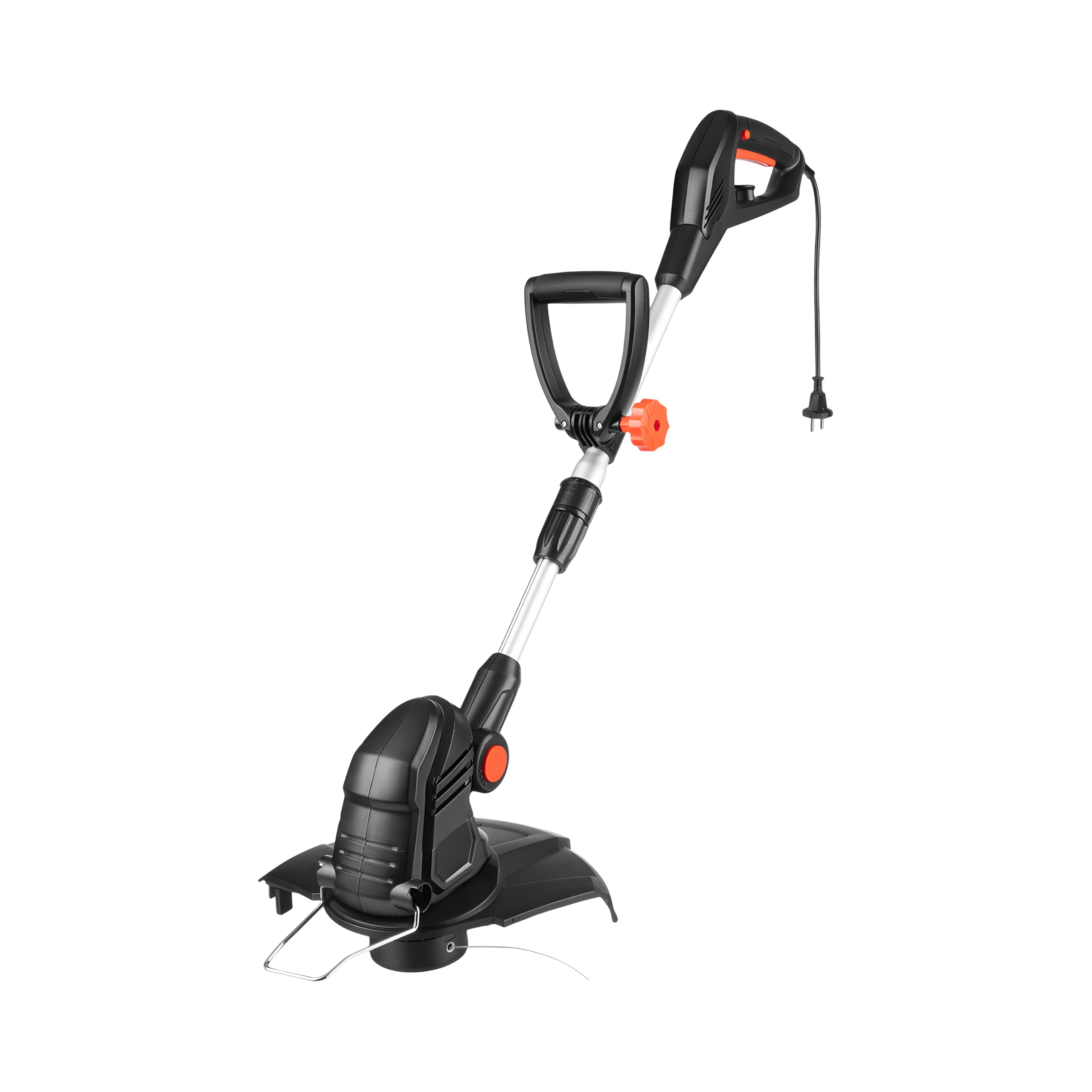 Cortabordes Eléctrico 55L 550W - Recortadora de Césped 320 mm 8800 RPM Barra Telescópica de Aluminio, Cabezal Ajustable, Mango Regulable e IPX4 para Jardín, Bordes, Parterres y Caminos - por Dnipro-M
