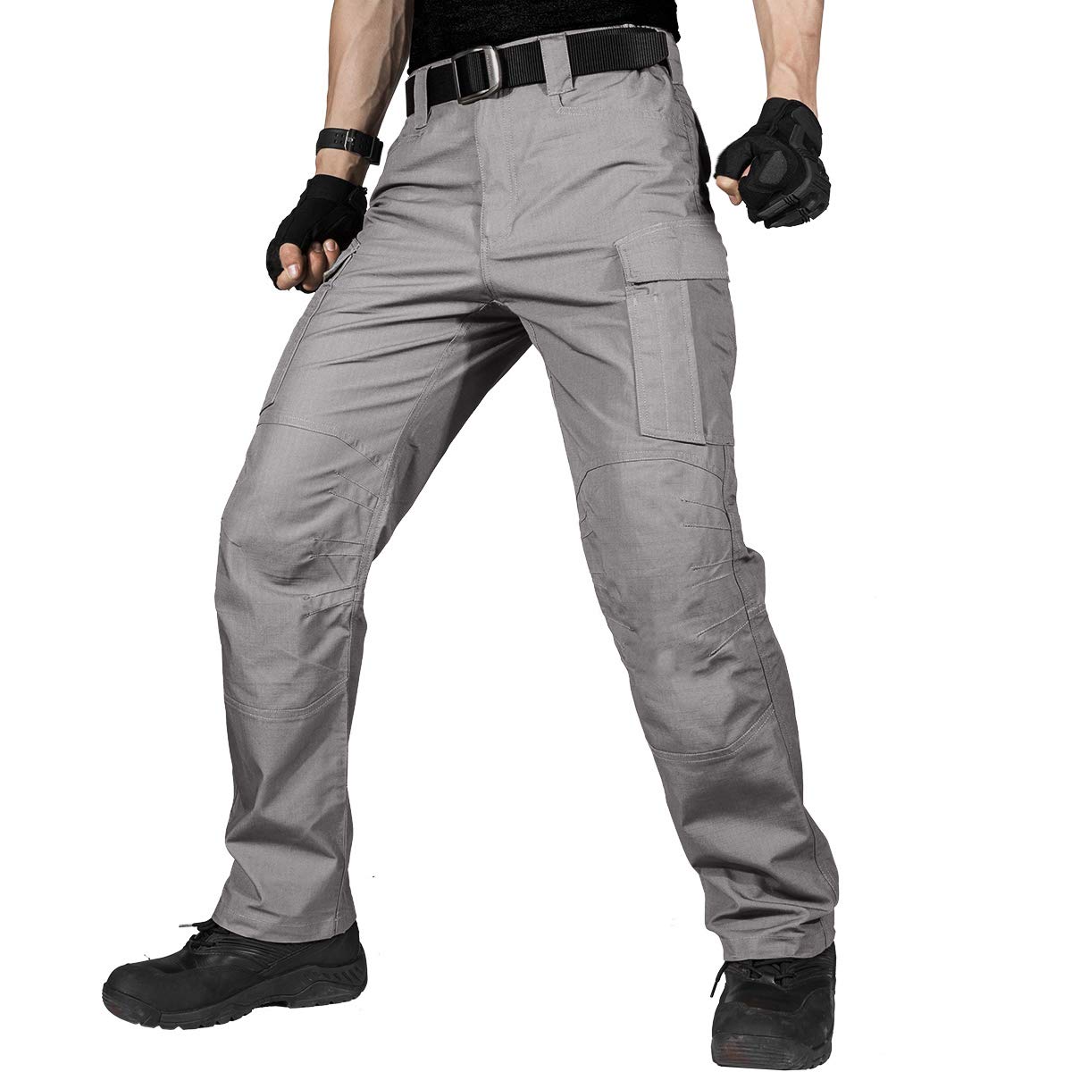 FREE SOLDIER Men's Water Resistant Pants Relaxed Fit Tactical Cargo Work Pants with Multi Pocket