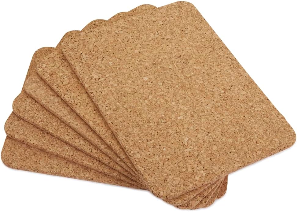 APOLLO 1561 Cork Placemat Set 6 28x20cm, Multi-Colour, 28x0.6x20.5