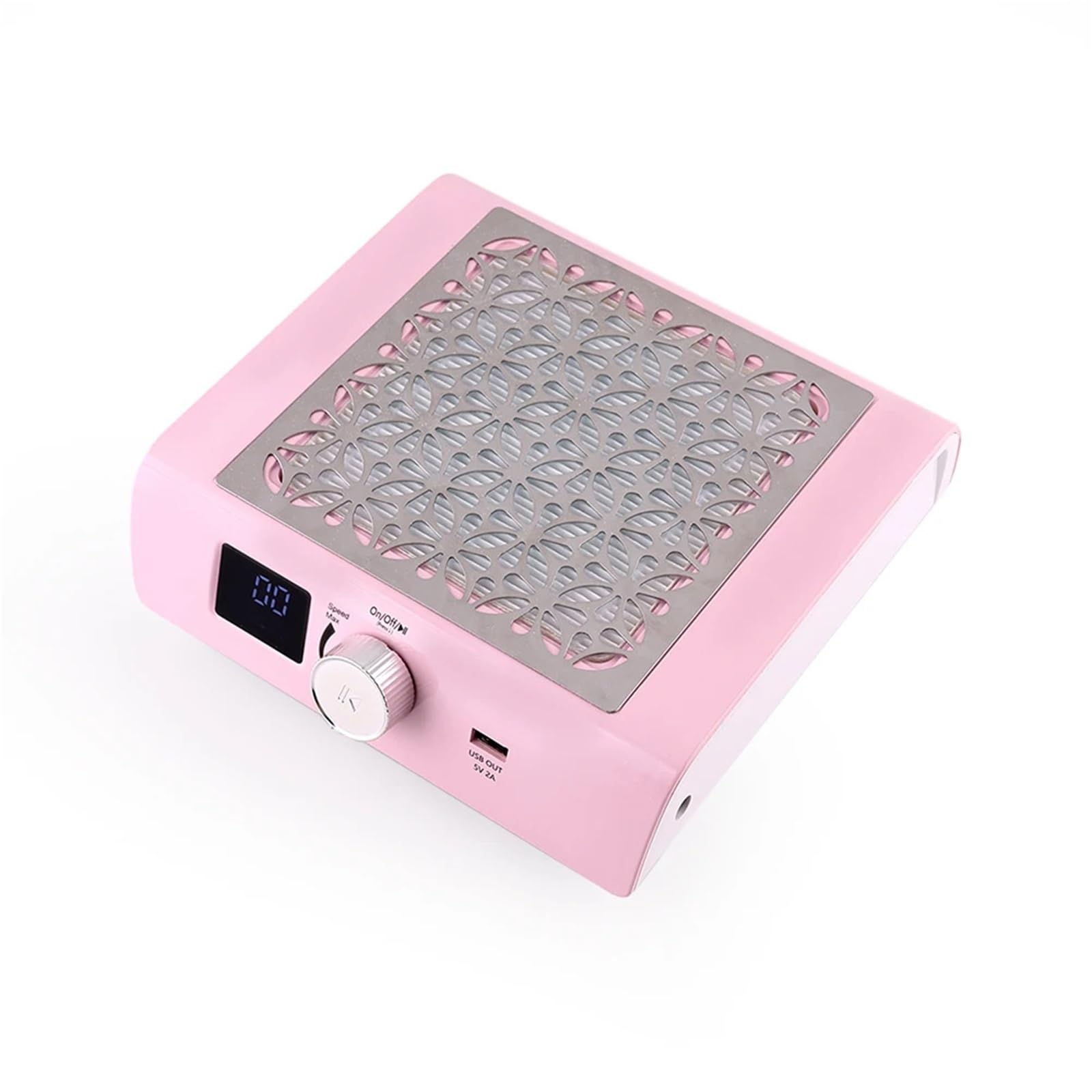Aspirateur Ongle, Aspirateur Manucure Aspirateur Manucure Puissant 85W, Sans Balais, 4500 tr/min, Batterie(Pink,A)